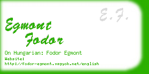 egmont fodor business card